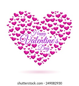 Hearts frame Valentine's day vector background