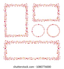 Hearts frame for your Valentines Day greeting card design