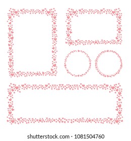 Hearts frame for your Valentines Day greeting card design