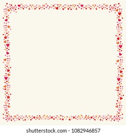 Hearts frame for your Valentines Day greeting card design