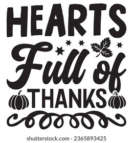 Hearts Full of Thanks t-shirt design vector file