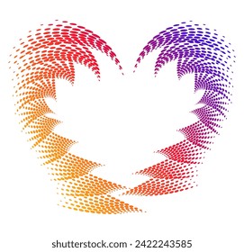 Logotipos lineales geométricos iconos vectoriales o lotipos, diseño gráfico elementos de estilo moderno, cuidado de amor. Ilustración vectorial EPS 10 símbolo geométrico de caridad.