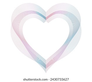 Hearts geometric linear logos vector icons or logotypes, graphic design modern style elements, love care. Vector illustration EPS 10  charity geometrical symbol.