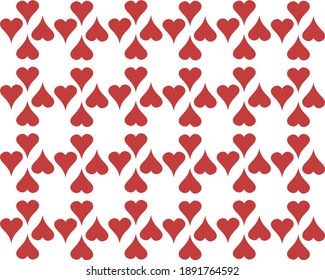 Hearts geometric pattern background. Abstract love wallpaper.Holiday repeating texture for St. Valentine's Day.