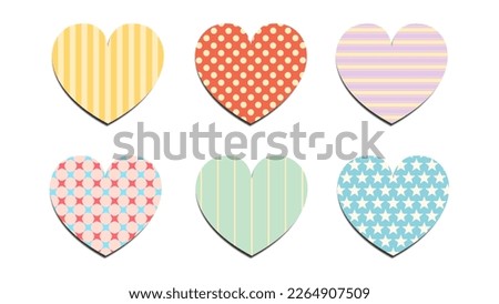 hearts geometric pattern colorful element illustration vector eps jpeg pn