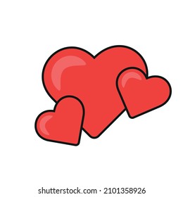 hearts in groove style valentines day