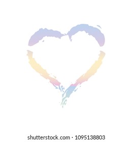 Hearts. Grunge stamps collection