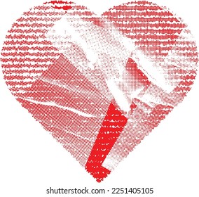 Hearts . Grunge stamps collection.love Shapes for your design.Distressed symbols. Textured Valentine's Day signs.Vector illustration.