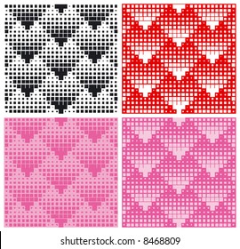 Hearts halftone pattern