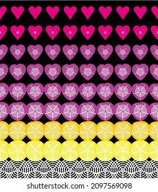 Corazón de la textura de fondo de transición de medio tono. Banner retro geométrico.