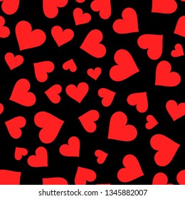 Hearts. Heart seamless pattern. Packaging design for gift wrap. Abstract geometric modern background. Vector illustration. Art deco style.