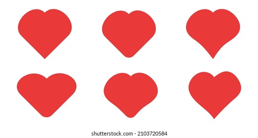 Colección de iconos Corazones. Ilustración del vector