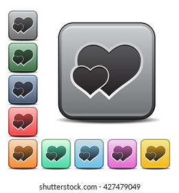 Hearts Icon with Color Variations