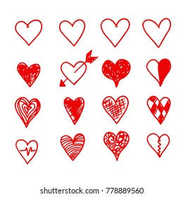 hearts icon design