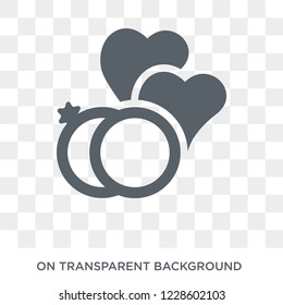 Hearts icon. Hearts design concept from Wedding and love collection. Simple element vector illustration on transparent background.