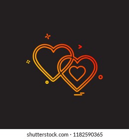 Hearts icon design vector 