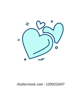 Hearts icon design vector