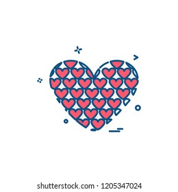 Hearts icon design vector