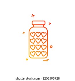 Hearts icon design vector 