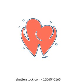 Hearts icon design vector
