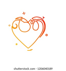 Hearts icon design vector