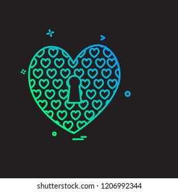 Hearts icon design vector