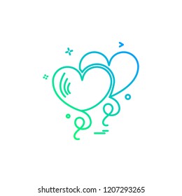 Hearts icon design vector 