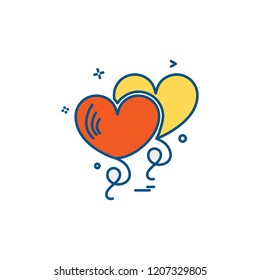 Hearts icon design vector 