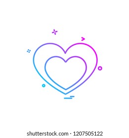 Hearts icon design vector 