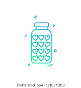 Hearts icon design vector 