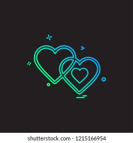 Hearts icon design vector 
