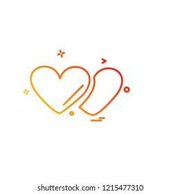 Hearts icon design vector