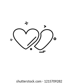 Hearts icon design vector