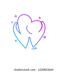 Hearts icon design vector