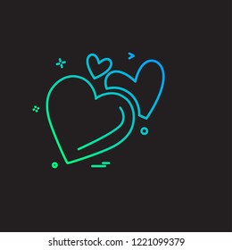 Hearts icon design vector