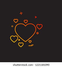 Hearts icon design vector