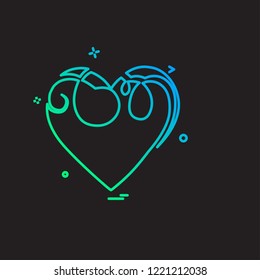 Hearts icon design vector
