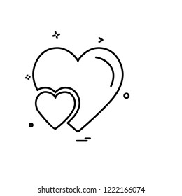 Hearts icon design vector