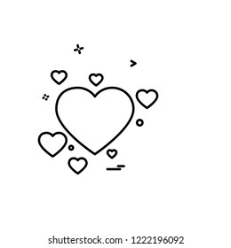 Hearts icon design vector