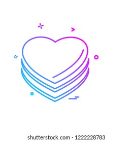 Hearts icon design vector