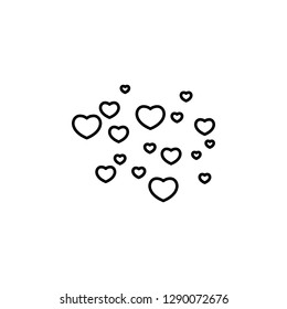 hearts icon. Element of Valentine's Day icon for mobile concept and web apps. Detailed hearts icon can be used for web and mobile