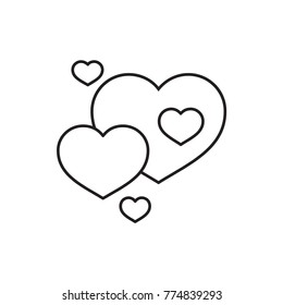 hearts icon illustration isolated vector sign symbol