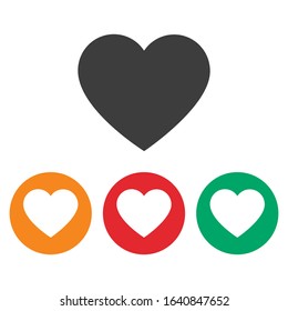 Hearts icon isolated on white background. Vector illustration. Eps 10.