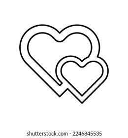 Icono de corazón en estilo de línea 