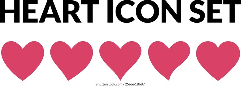 Hearts icon set, Hearts icons, Hearts icon collection,