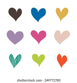 Hearts icon set v ector