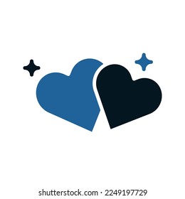 Hört Symbol. Unterschrift für mobiles Konzept und Webdesign. Vektorgrafik