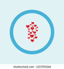 hearts icon symbol. Premium quality isolated hearts vector icon in trendy style. hearts element.