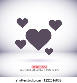 hearts icon vector