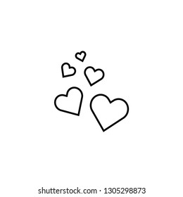 Hearts icon vector